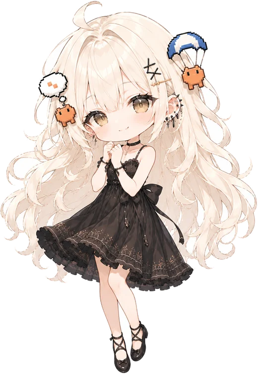Q 版少女:站姿 · 手合在胸前