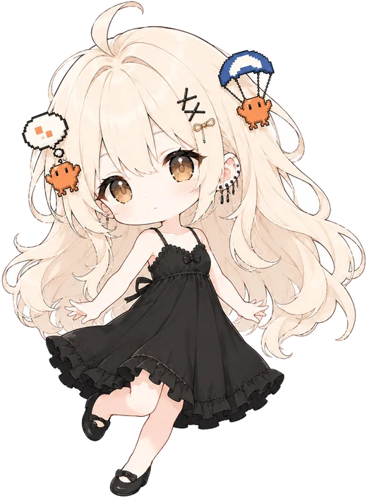 Q 版少女:走姿 · 裙摆最大