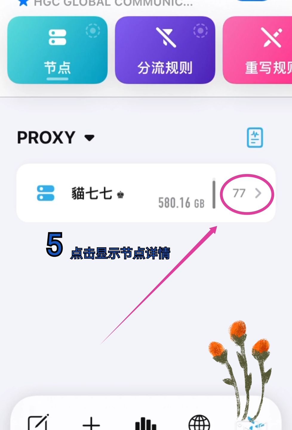 点击貓七七卡片显示节点详情
